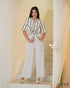 Front-Tie Cropped Lapel Top 68601